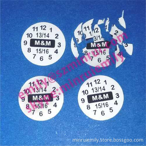 Custom Black Printed Security Warranty Stickers,round Warranty Seal Stickers With Dates,destruct Warranty Paper Labels